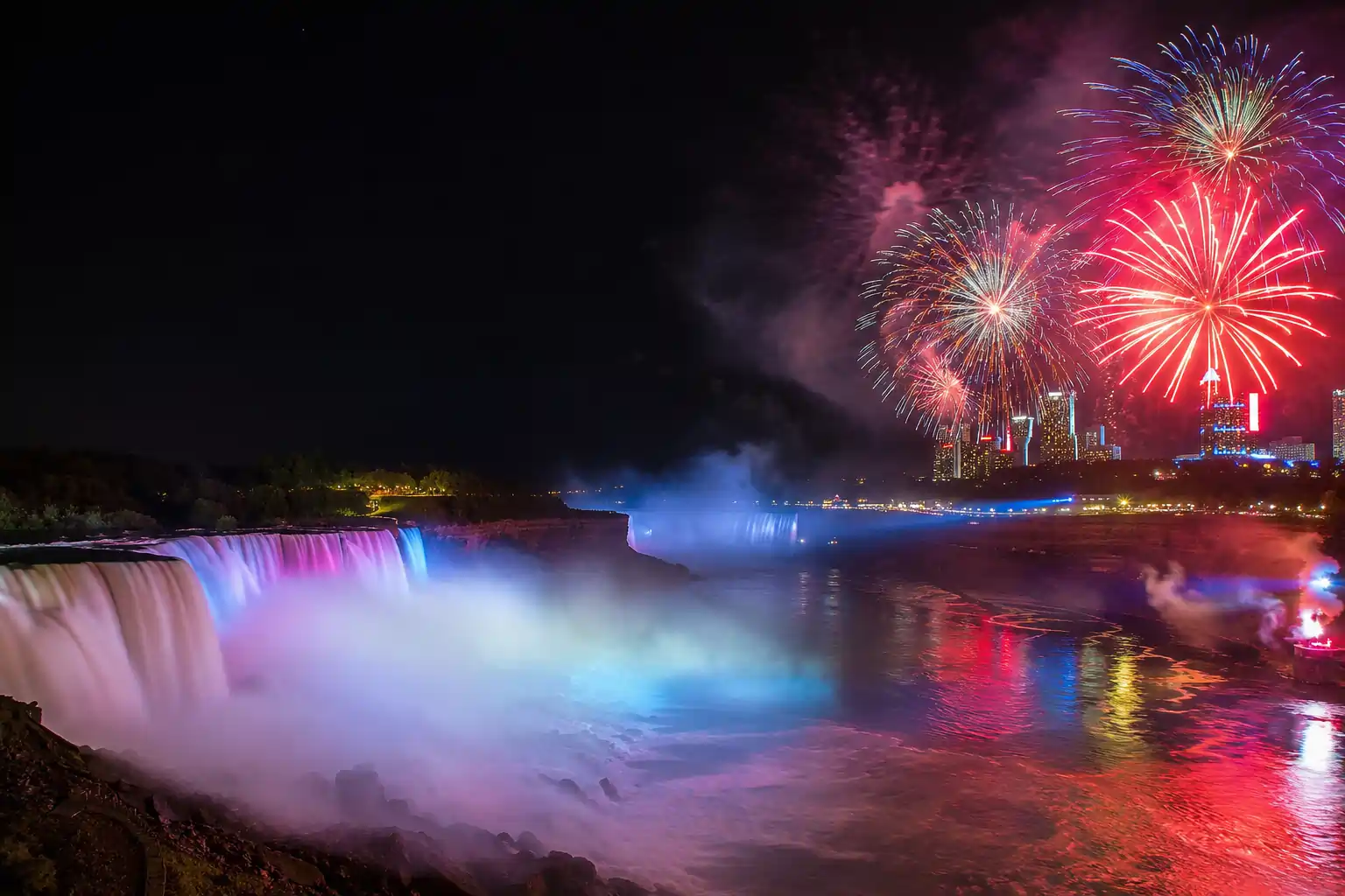 Niagara Falls Nightlight Experience with Fireworks