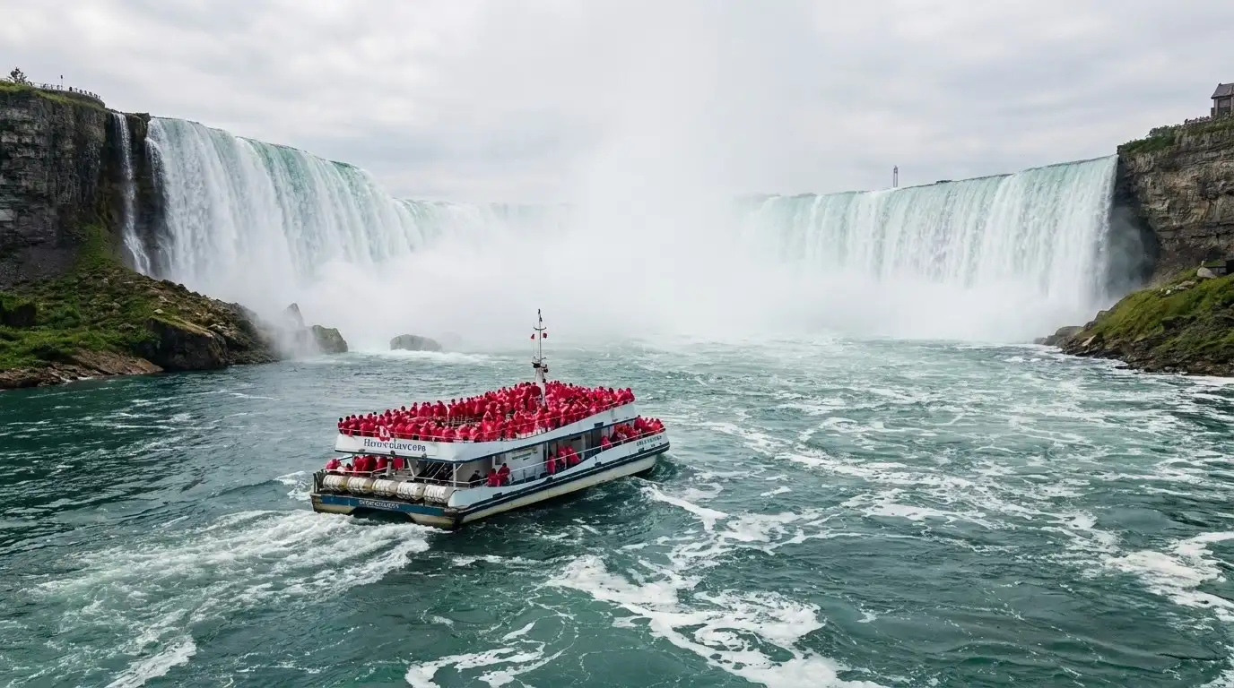 Niagara Falls Mist Boat Tour Waterfront Experience